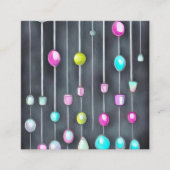 Muster des beladenen Vorhangs Quadratische Visitenkarte (Vorderseite)