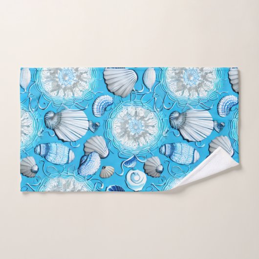 Muster des Blauen Ozeans Badhandtuch Set (Handtuch)