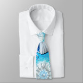 Muster des Blauen Ozeans Krawatte (Gebunden)