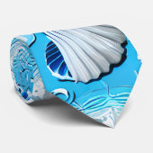 Muster des Blauen Ozeans Krawatte (Gerollt)