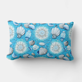 Muster des Blauen Ozeans Lendenkissen
