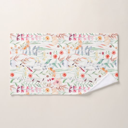 Muster des Blumengartens Badhandtuch Set (Handtuch)