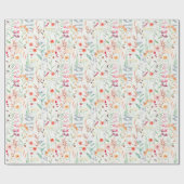 Muster des Blumengartens Geschenkpapier (Flach)