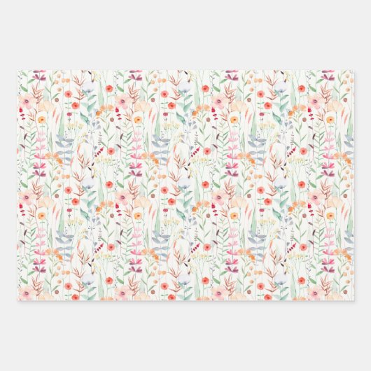 Muster des Blumengartens Geschenkpapier Set (Vorderseite 3)