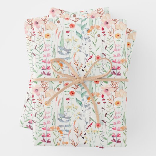 Muster des Blumengartens Geschenkpapier Set (Beispiel)