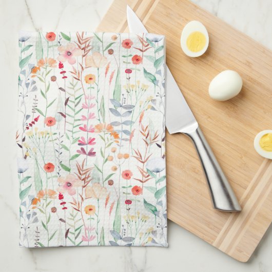 Muster des Blumengartens Geschirrtuch (Viertel Falte)