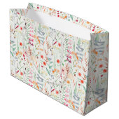Muster des Blumengartens Große Geschenktüte (Rückseite Schrägansicht)