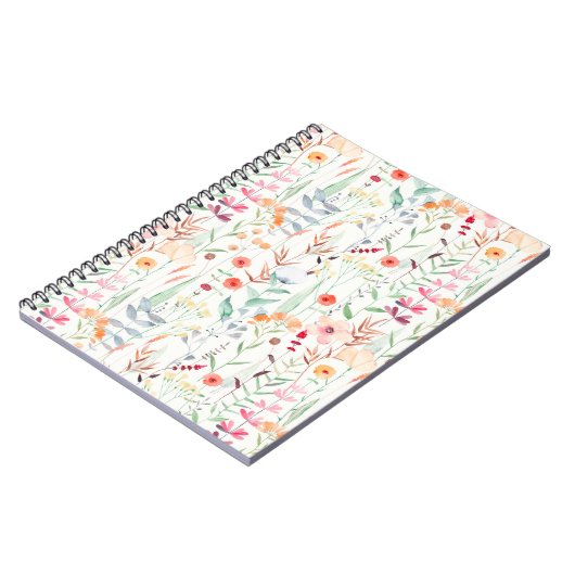 Muster des Blumengartens Notizblock (Linke Seite)