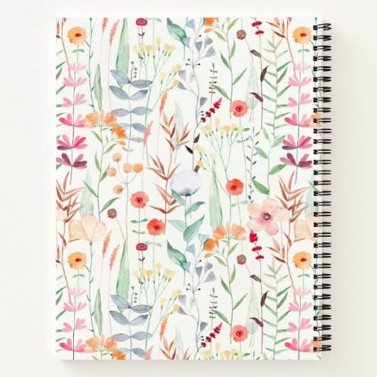 Muster des Blumengartens Notizblock (Rückseite)