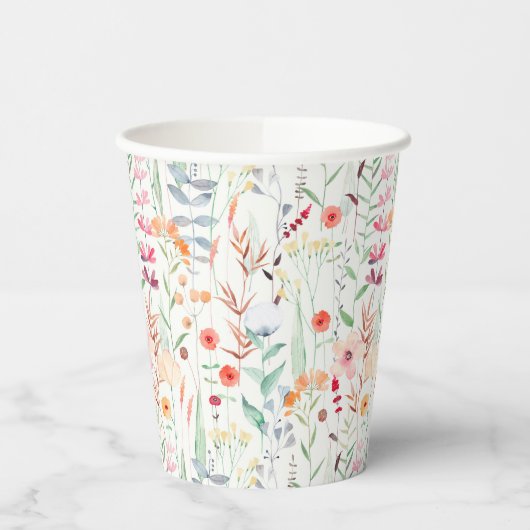 Muster des Blumengartens Pappbecher (Links)