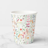 Muster des Blumengartens Pappbecher (Vorderseite)