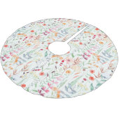 Muster des Blumengartens Polyester Weihnachtsbaumdecke (Schrägansicht)