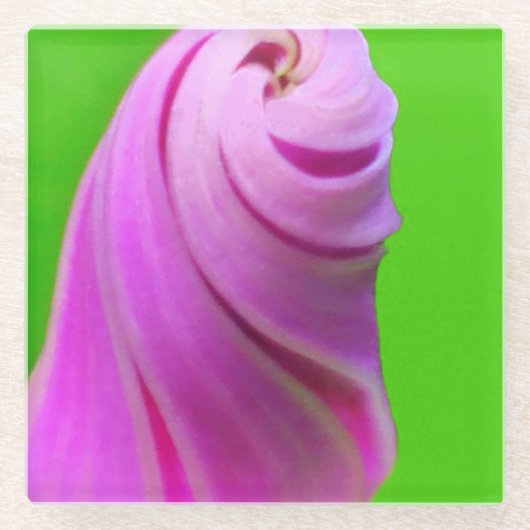 Muster des Blumenwirbels Glasuntersetzer (Vorderseite)