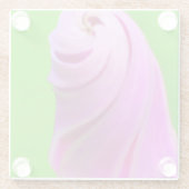 Muster des Blumenwirbels Glasuntersetzer (Rückseite)