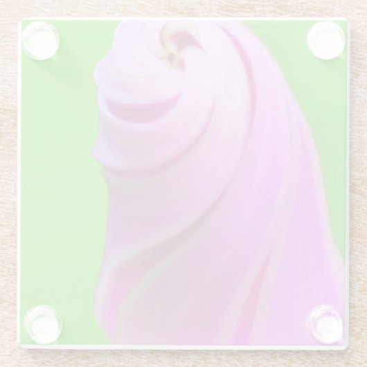 Muster des Blumenwirbels Glasuntersetzer (Rückseite)