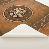 Muster des braunen Nautic Compass Sherpadecke (3/4)