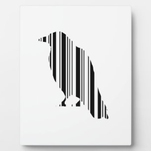 Muster des Crow-Bar-Code-Vogelmusters Fotoplatte
