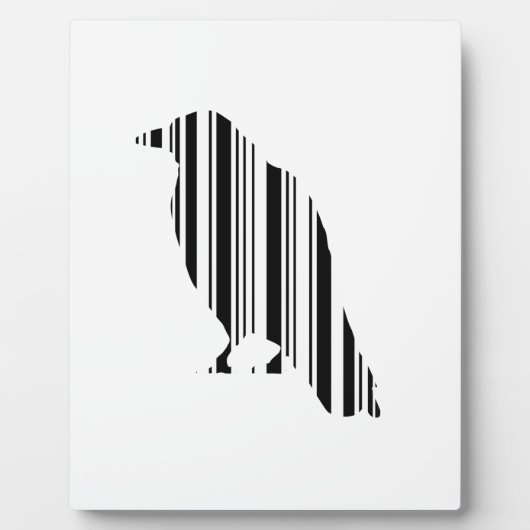 Muster des Crow-Bar-Code-Vogelmusters Fotoplatte (Vorderseite)