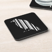 Muster des Crow-Bar-Code-Vogelmusters Untersetzer (Linke Seite)