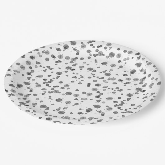 Muster des Dalmatiners für Wasserfarben Pappteller (Schrägansicht)