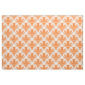Muster des Damast-02 - Orange auf Weiß Stoff (Fat Quarter (45,7 x 55,9 cm))