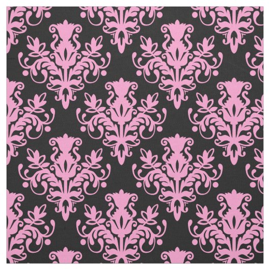 Muster des Damast-02 - Rosa auf Schwarzem Stoff (Muster)
