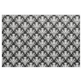 Muster des Damast-02 - Weiß auf Schwarzem Stoff (Fat Quarter (45,7 x 55,9 cm))