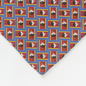 Muster des Eswatini-Flaggenmusters Fleecedecke (Ecke)