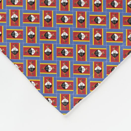 Muster des Eswatini-Flaggenmusters Fleecedecke (Ecke)