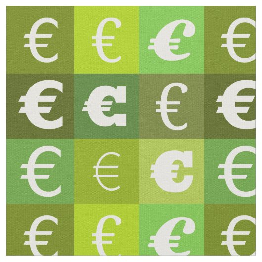 Muster des Euro-Geldzeichens Stoff (Nahaufnahme)