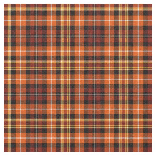 Muster des Fall-kariertes grobes Brown, Orange und Stoff (Nahaufnahme)