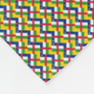 Muster des Flaggenmusters der Zentralafrikanischen Fleecedecke