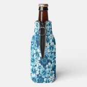 Muster des floralen Surf-Hibiskus Flaschenkühler (Flasche Rückseite)