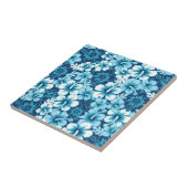 Muster des floralen Surf-Hibiskus Fliese (Seite)