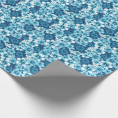 Muster des floralen Surf-Hibiskus Geschenkpapier (Ecke)