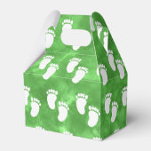 Muster des Footprint der grünen Wasserfarbe Geschenkschachtel (Vorderseite)