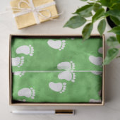 Muster des Footprint der grünen Wasserfarbe Seidenpapier (Geschenk)