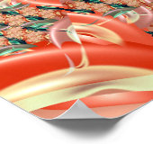 Muster des Fraktals Peach Poster (Ecke)