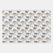 Muster des französischen Dorfhauses Geschenkpapier Set (Vorderseite 3)