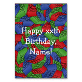 Muster des Gebäude für Primärfarben Tischnummer (Rückseite)