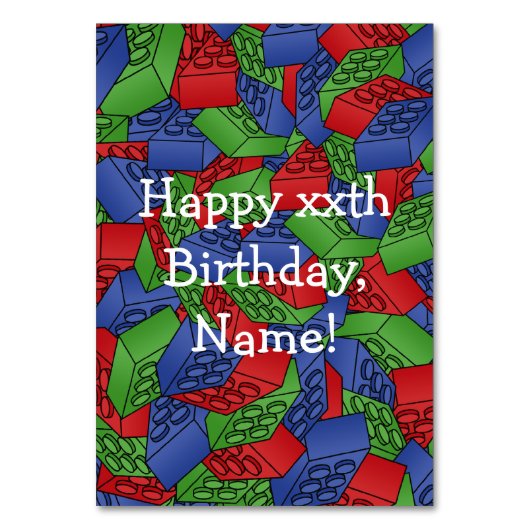 Muster des Gebäude für Primärfarben Tischnummer (Vorderseite)