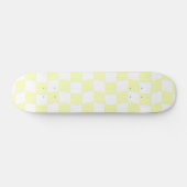 Muster des gelben geometrischen Schachbretts Skateboard (Horizontal)