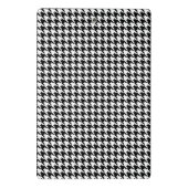 Muster des geometrischen Hahnentrittmusters Schwar Mini Klemmbrett (Rückseite)