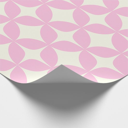 Muster des geometrischen rosa Mittelzentrums Geschenkpapier (Ecke)