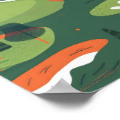 Muster des geteerten Golfplatzes Poster (Ecke)