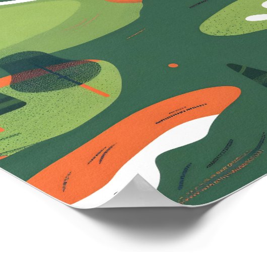 Muster des geteerten Golfplatzes Poster (Ecke)