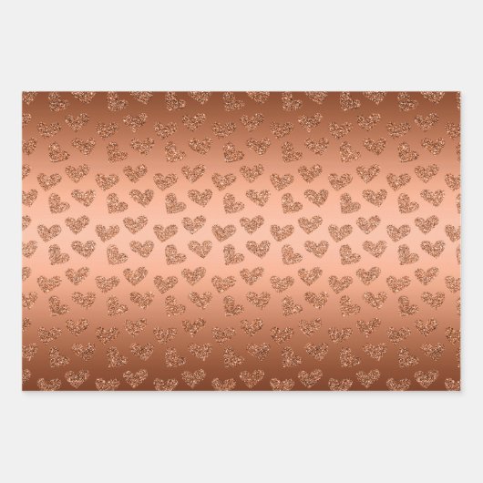 Muster des Glitzer für Kupferherde Geschenkpapier Set (Vorderseite 3)