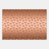 Muster des Glitzer für Kupferherde Geschenkpapier Set (Vorderseite)