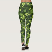 Muster des grünen Herzens Leggings (Rückseite)