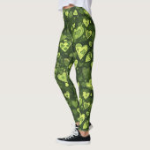 Muster des grünen Herzens Leggings (Links)